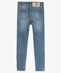 jean fille skinny taille haute a strass - lulu castagnette gris jeansA287501_3