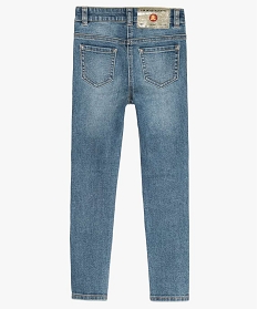 jean fille skinny taille haute a strass - lulu castagnette gris jeansA287501_4