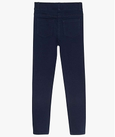 pantalon skinny uni a taille elastiquee fille navy pantalonsA288301_3