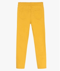 pantalon stretch coupe slim fille jaune pantalonsA288801_3