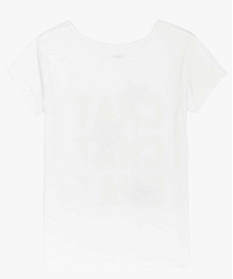 tee-shirt fille imprime a manches courtes beigeA297201_2