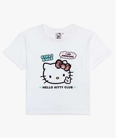 tee-shirt fille avec motif dessine - hello kitty blancA297801_1