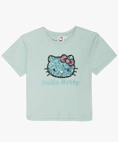 tee-shirt fille avec motif dessine - hello kitty bleuA297901_1