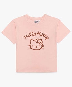 tee-shirt fille avec motif dessine - hello kitty roseA298001_1