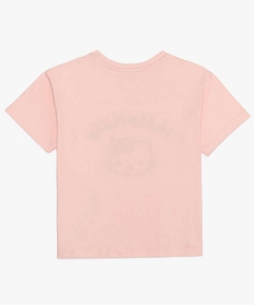 tee-shirt court fille avec motif dessine - hello kitty rose tee-shirtsA298001_2