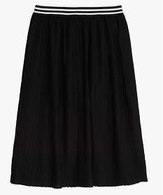 jupe fille plissee mi-longue a taille elastiquee noir robes et jupesA311301_2