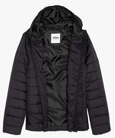 doudoune a capuche matelassage leger fille noir standard doudounesA312701_2