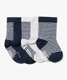 chaussettes a rayures bebe (lot de 5) bleuA319301_1