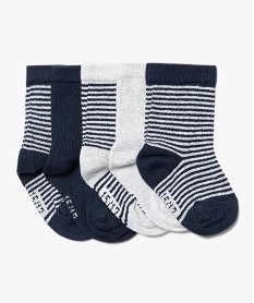 chaussettes a rayures bebe (lot de 5) bleu chaussettesA319301_2