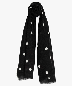 echarpe femme avec motifs pois noir autres accessoiresA319801_1