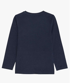 tee-shirt garcon a manches longues et motif colore bleuA322901_2