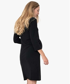robe de grossesse ajustee en maille noir robesA326701_2