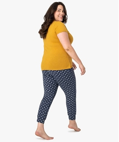 pyjama femme grande taille avec message humoristique jaune pyjamas ensembles vestesA328101_3