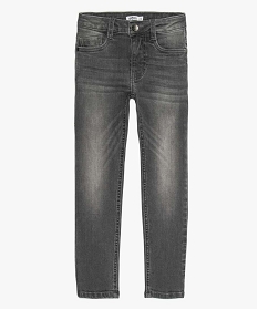 GEMO Jean garçon coupe slim 5 poches gris standard