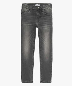 GEMO Jean garçon coupe slim 5 poches Gris