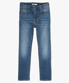GEMO Jean garçon coupe slim 5 poches stone washed