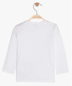 tee-shirt bebe garcon imprime de noel - disney blanc tee-shirts manches longuesA334101_2