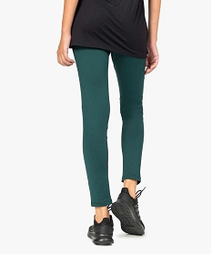 leggings de sport femme avec bandes texturees et resille vert leggings et jeggingsA335401_3