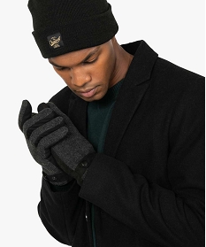 gants tactiles pour homme a motifs chevrons grisA349701_2