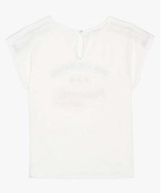tee-shirt fille a galons sur les epaules et motif sur lavant blancA350301_2