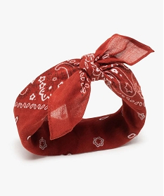 foulard femme bandana avec coton recycle rougeA358201_1