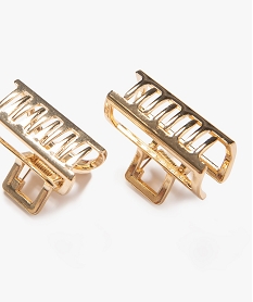 pince crabe femme en metal forme geometrique (lot de 2) dore accessoires cheveuxA359201_2