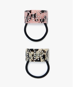 GEMO Élastiques à cheveux avec strass et cache (lot de 2) Multicolore