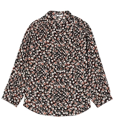 chemise femme a motifs fleuris avec fronces sur les epaules imprime chemisiers et blousesA361901_4