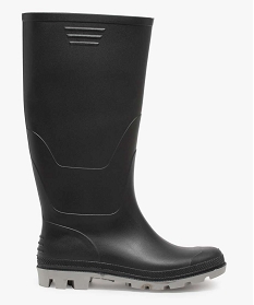 bottes de pluie homme a semelle crantee contrastee noirA368601_1