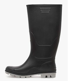 bottes de pluie homme a semelle crantee contrastee noirA368601_3