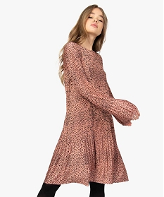 robe femme en maille plissee a motifs imprime robesA372101_1