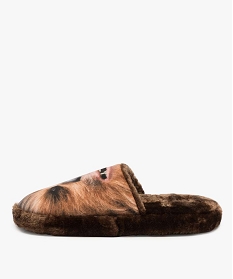 chaussons homme motif chewbacca - star wars brun chaussonsA379101_3