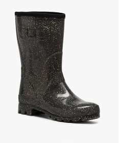 bottes de pluie femme a paillettes avec doublure chaude noir bottes de pluie et apres-skiA380201_2