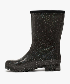 bottes de pluie femme a paillettes avec doublure chaude noirA380201_3