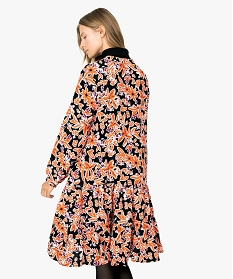 robe femme a motifs fleuris longueur genou imprime robesA383301_3