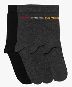 chaussettes homme avec inscription (lot de 5) gris standardA400401_1