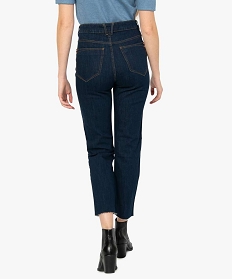 jean femme regular taille haute a bords francs bleu pantalons jeans et leggingsA401601_3
