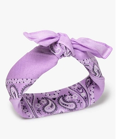 foulard femme bandana avec coton recycle violet autres accessoiresA444201_1