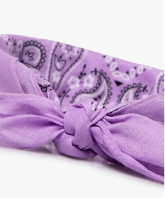 foulard femme bandana avec coton recycle violet autres accessoiresA444201_2