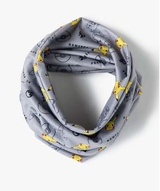 foulard snood garcon imprime - pokemon grisA453101_1