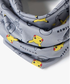 foulard snood garcon imprime - pokemon grisA453101_2