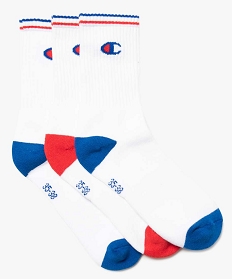 GEMO Chaussettes de sport garçon (lot de 3) - Champion Blanc