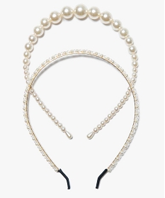 serre-tete femme a perles (lot de 2) blanc autres accessoiresA457001_1