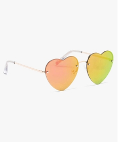 GEMO Lunettes de soleil femme forme cœur Rose