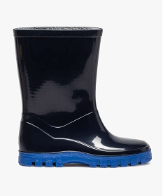 GEMO Bottes de pluie bébé garçon à semelle crantée contrastante Bleu