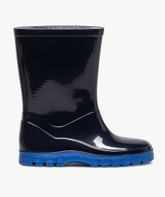 bottes de pluie garcon a semelle crantee coloree bleuA484701_1