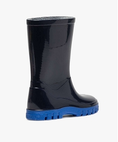 bottes de pluie garcon a semelle crantee coloree bleuA484701_4