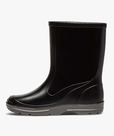 bottes de pluie garcon a semelle crantee contrastante noir bottes de pluie et apres-skiA484801_3