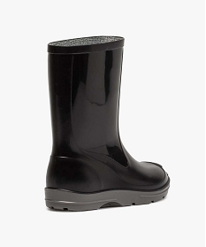 bottes de pluie garcon a semelle crantee contrastante noir bottes de pluie et apres-skiA484801_4