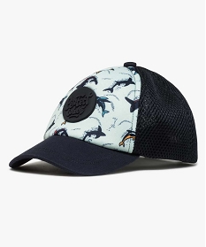 caquette garcon bi-matieres avec motifs dauphins bleu chapeaux casquettes et bonnetsA502501_1
